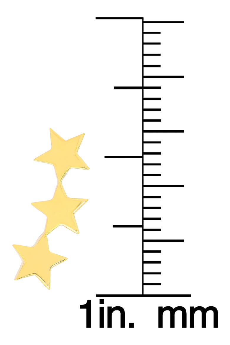 Kids' Star Ear Crawlers, Alternate, color, GOLD