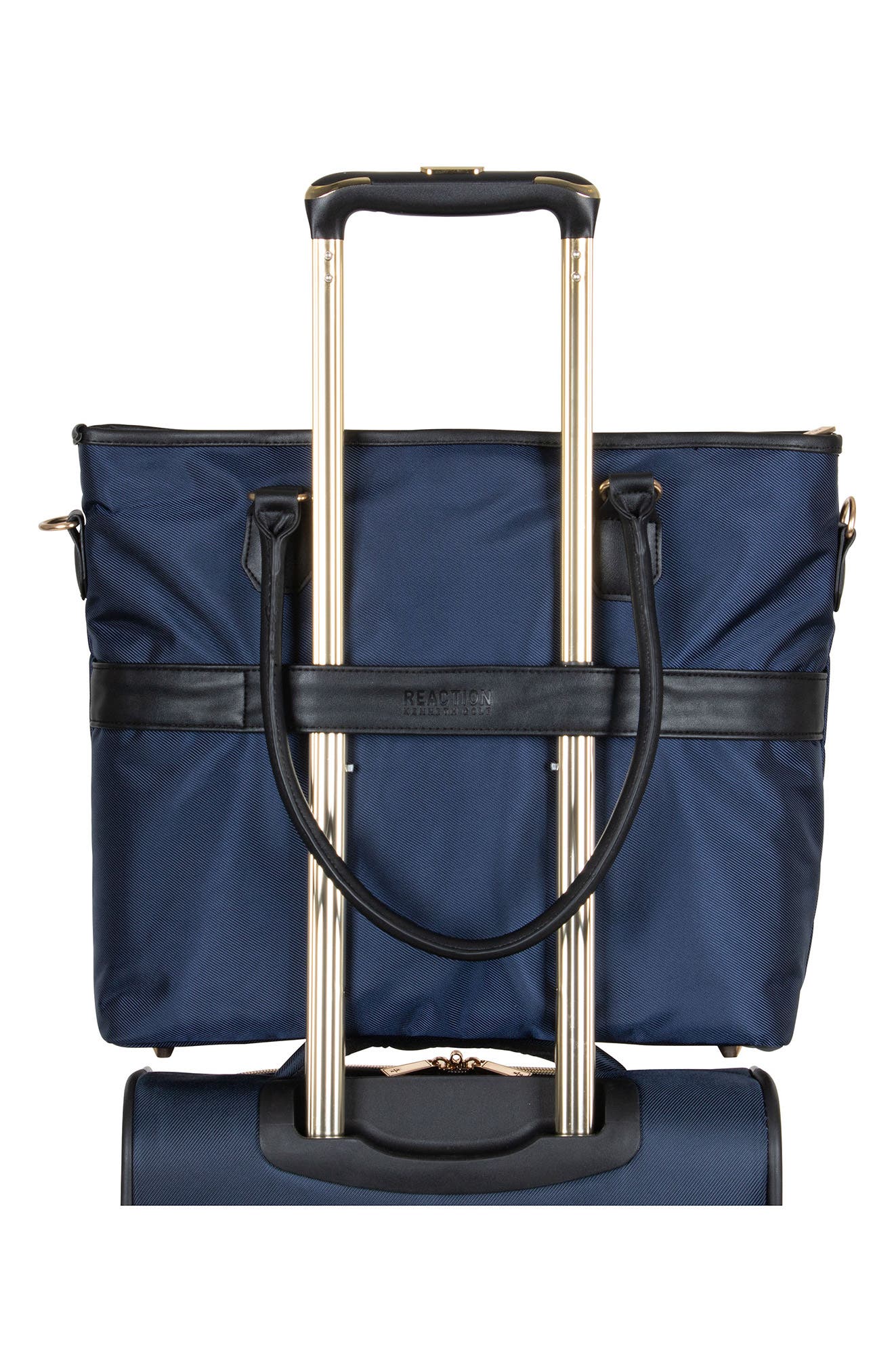 Kenneth Cole Reaction Chelsea Chevron Quilted Tote Bag, Alternate, color, Navy