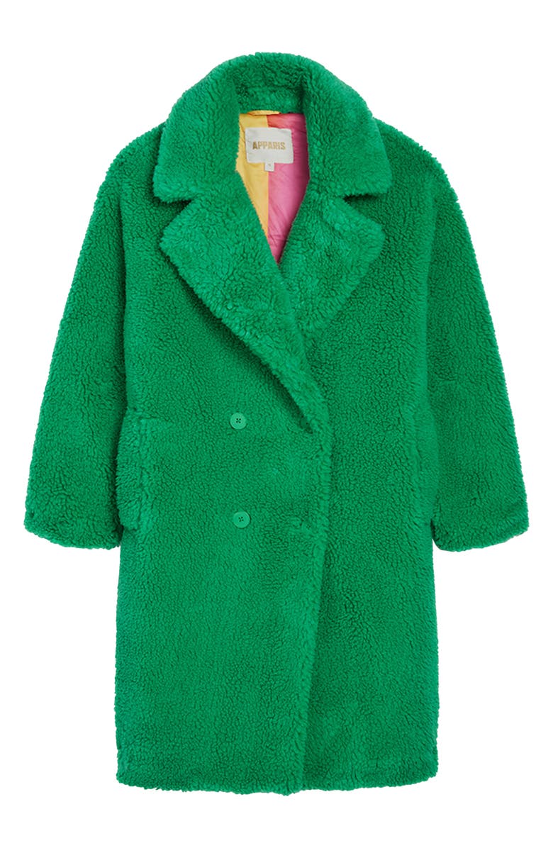 Apparis Dasha Recycled Polyester & Hemp Faux Fur Coat, Alternate, color, 