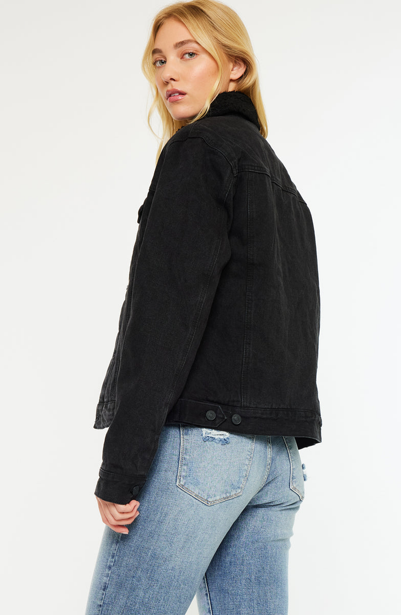 KanCan Sonny Trucker Jacket, Alternate, color, Black