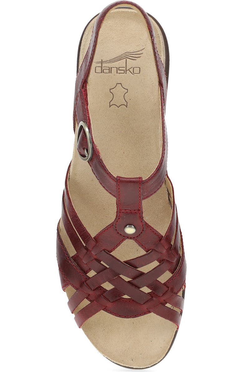 Dansko Christa Slingback Platform Wedge Sandal, Alternate, color, Plum