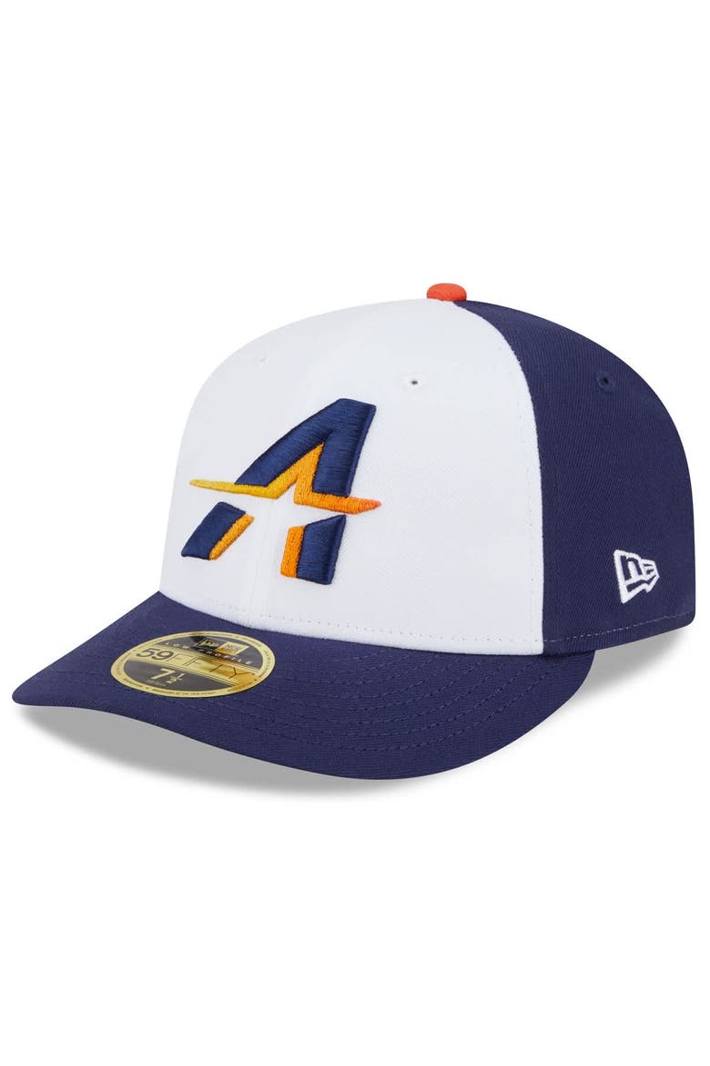 Men's New Era  White/Navy Houston Astros 2025 City Connect Low Profile 59FIFTY Fitted Hat, Main, color, White