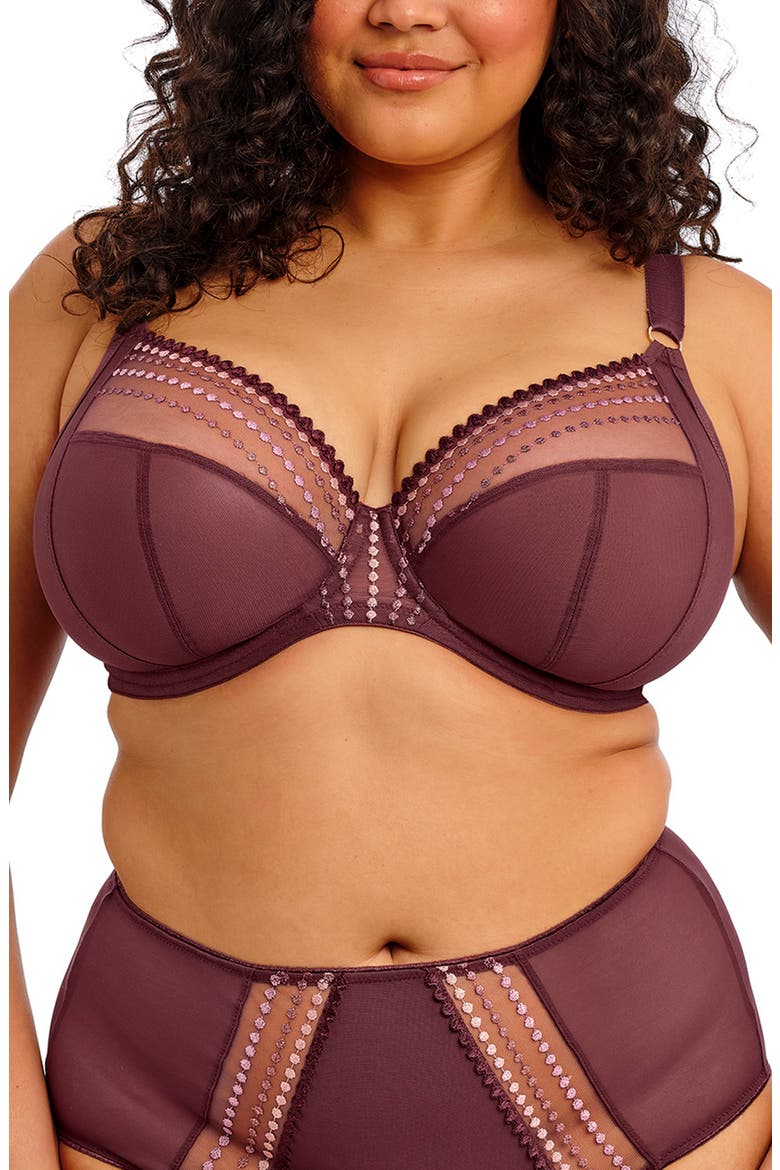 Matilda Full Figure Underwire Plunge Bra, Main, color, SUGARPLUM