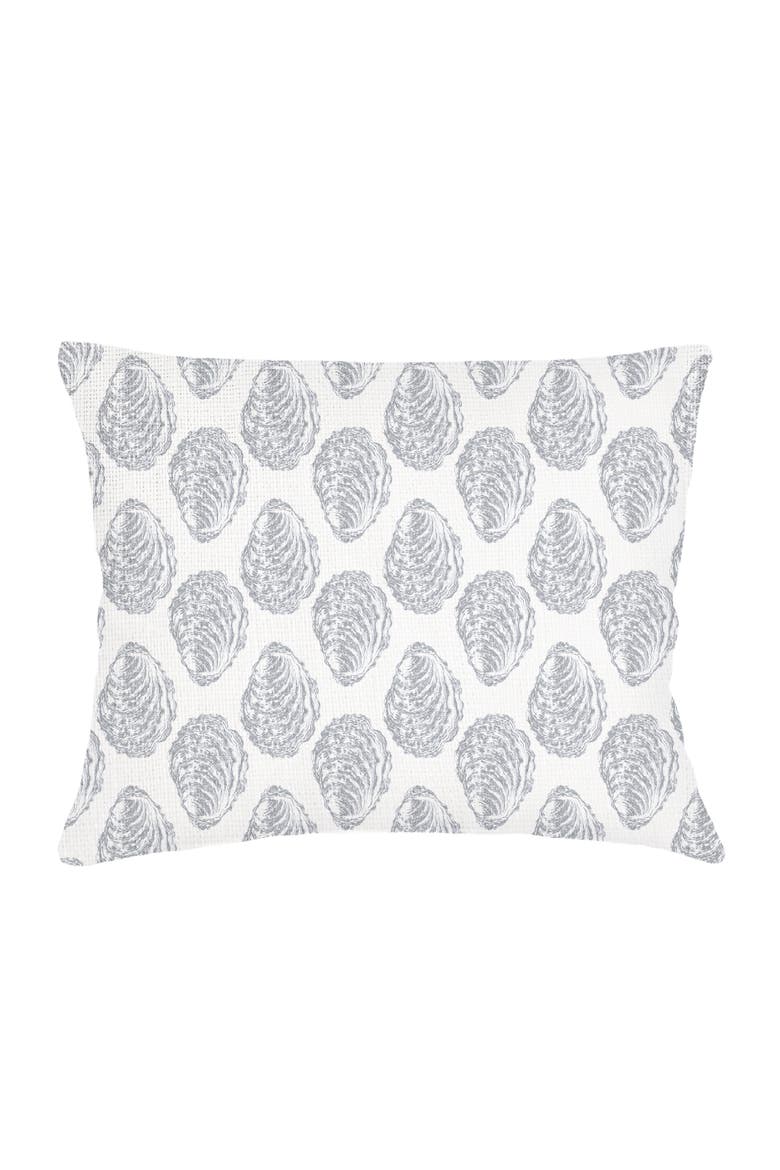 Drifted Oyster Linen Pillow Sham, Main, color, Grey