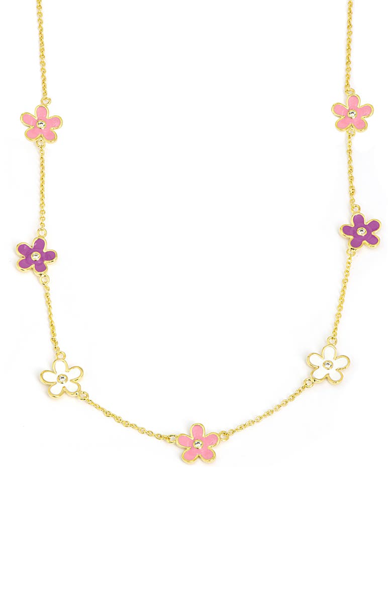 Lily Nily Kids' Floral Station Necklace, Main, color, Multi