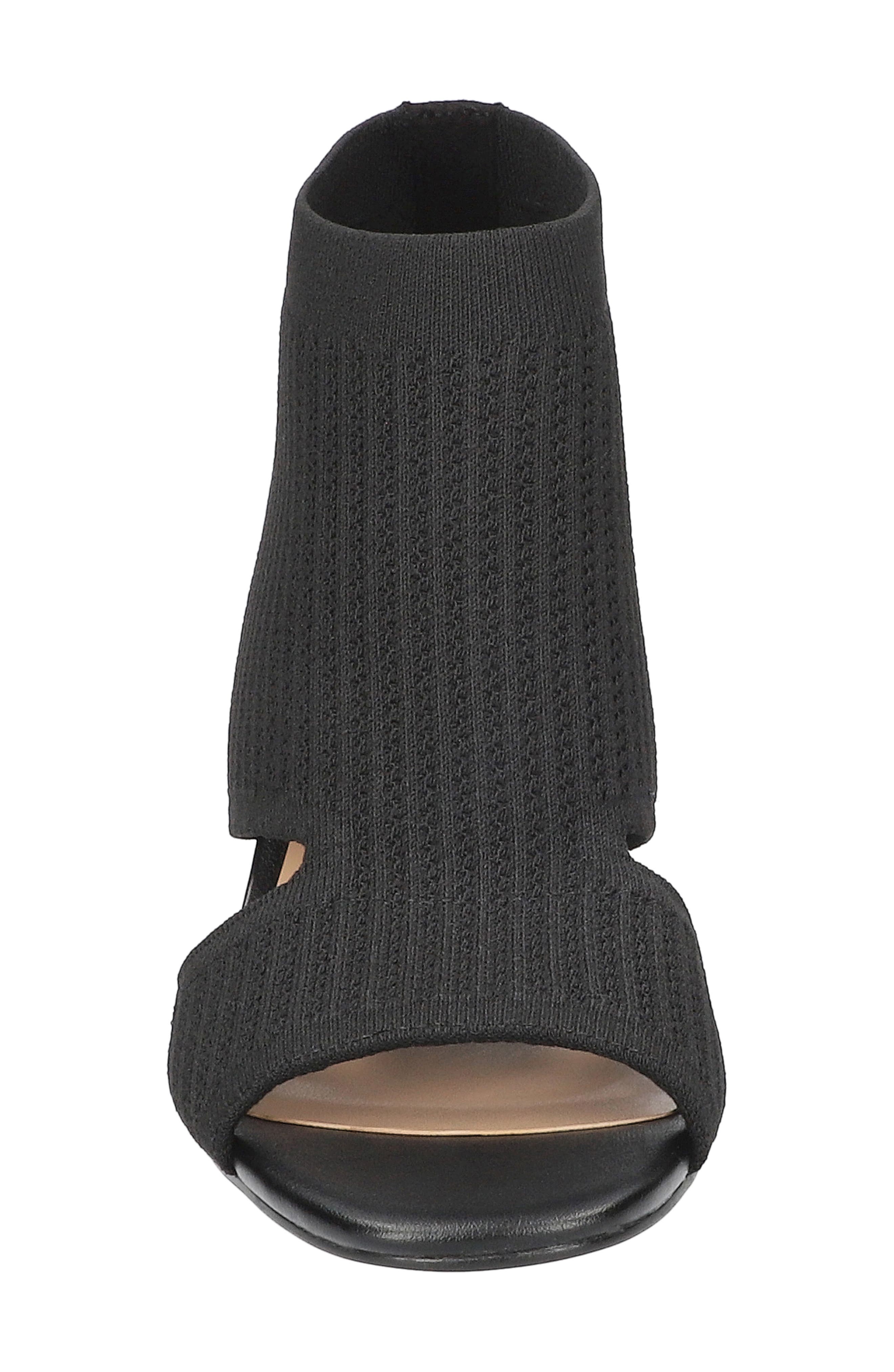 Bella Vita Mira Stretch Knit Sandal, Alternate, color, Black Knit