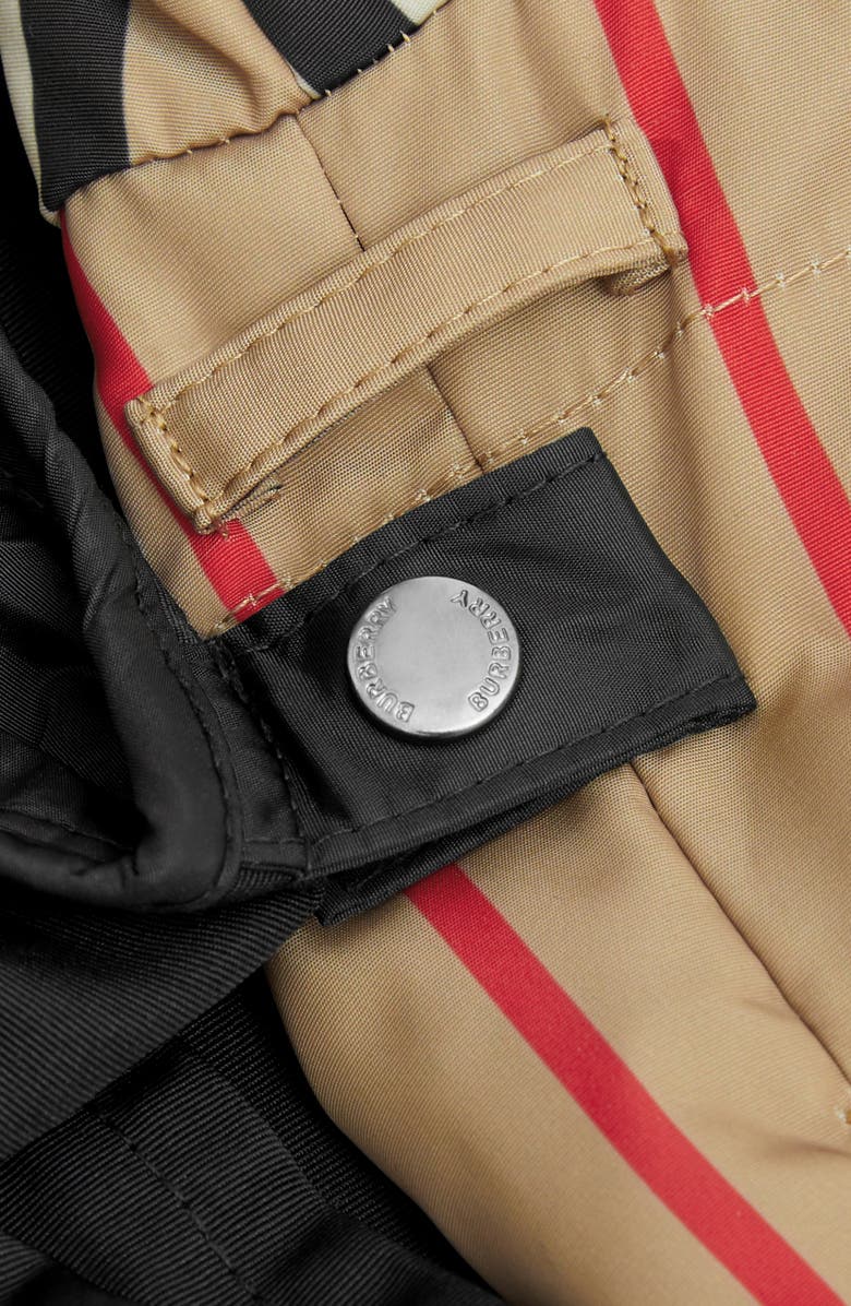 Burberry Rowan Hooded Coat with Detachable Icon Stripe Down Puffer Liner, Alternate, color,