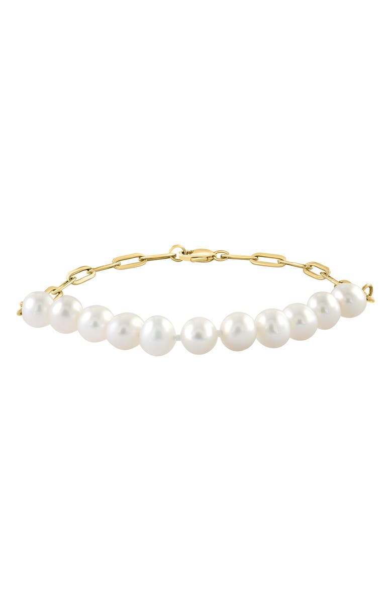 EFFY 14K Yellow Gold 6.5–7mm Freshwater Pearl Bracelet, Main, color, 