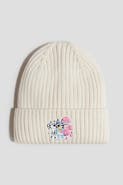H&M Motif-detail Rib-knit Beanie