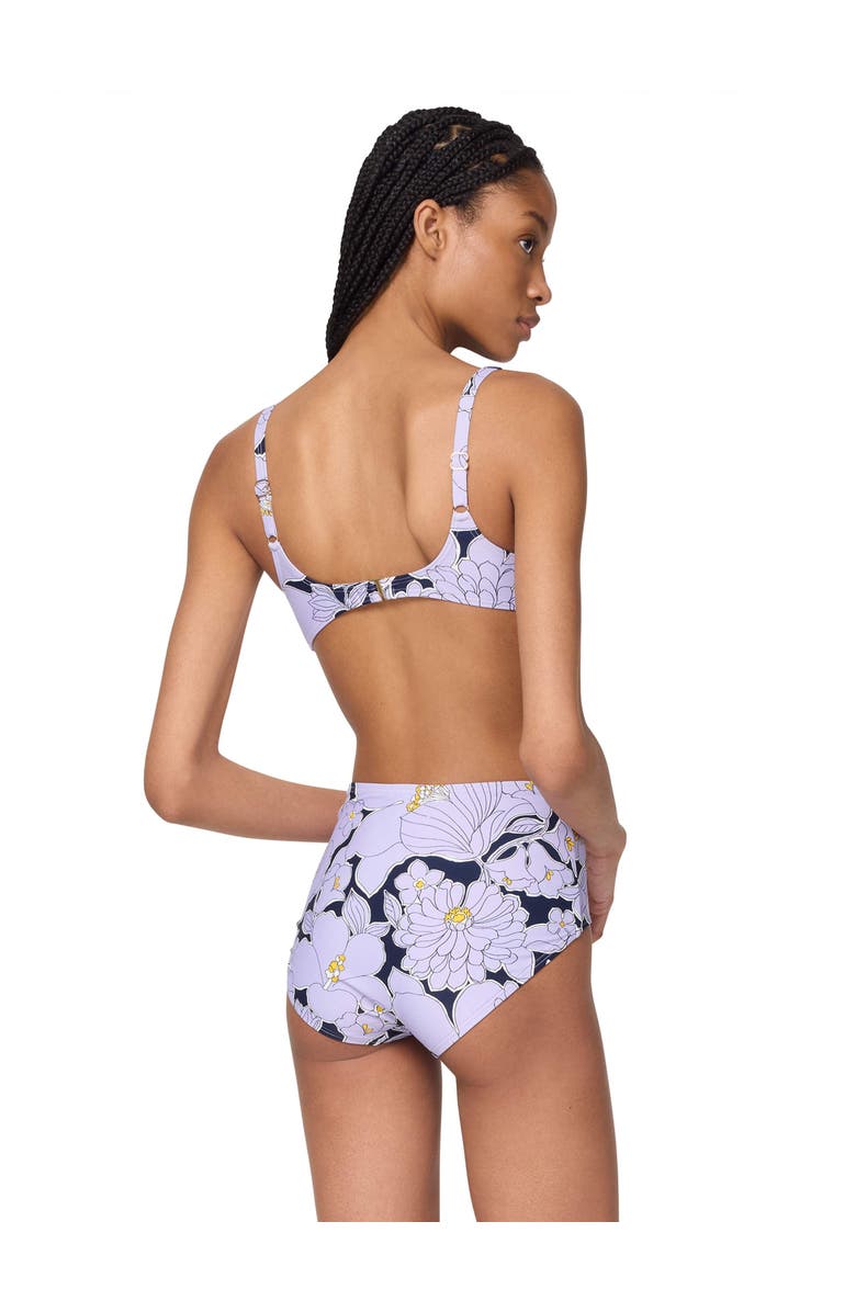 Kate Spade New York Garden Shirred Underwire Bra Top, Alternate, color, Planetary Navy