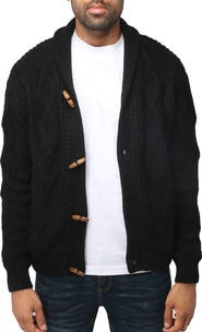 XRAY Shawl Collar Cable Knit Cardigan