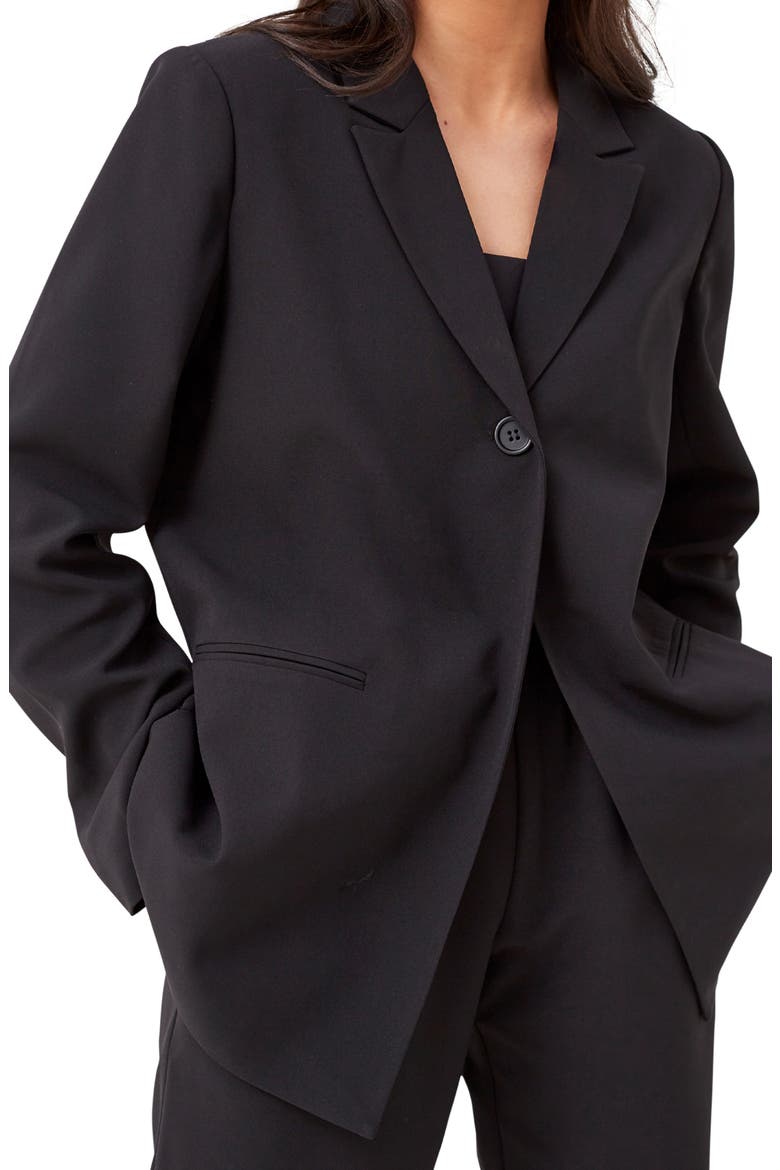 Aiden Oversize Blazer, Alternate, color, BLACK