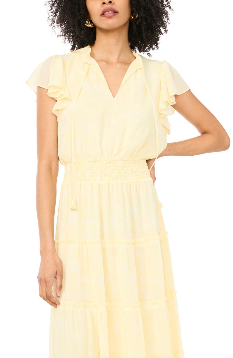 1.STATE Smocked Neck Tiered Maxi Dress, Alternate, color, Pastel Yellow