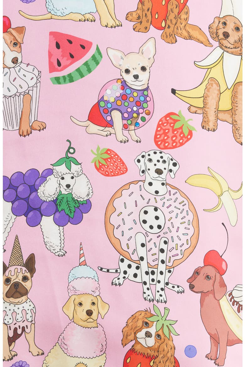 Dessert Dogs Satin Pajamas, Alternate, color, PINK