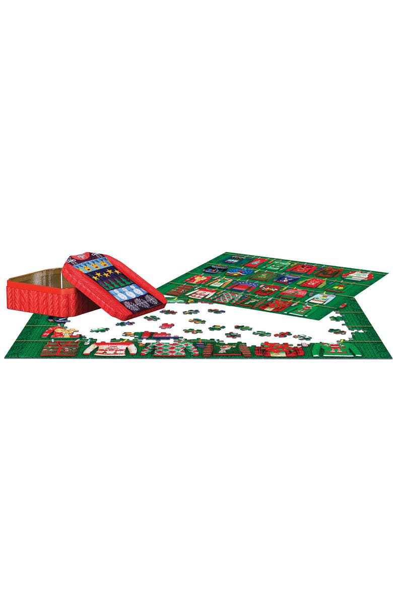 Eurographics Puzzle Tin Ugly Christmas Sweaters 550 Piece, Alternate, color, Multicolored
