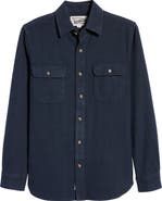 Schott NYC Solid Two-Pocket Flannel Button-Up Shirt