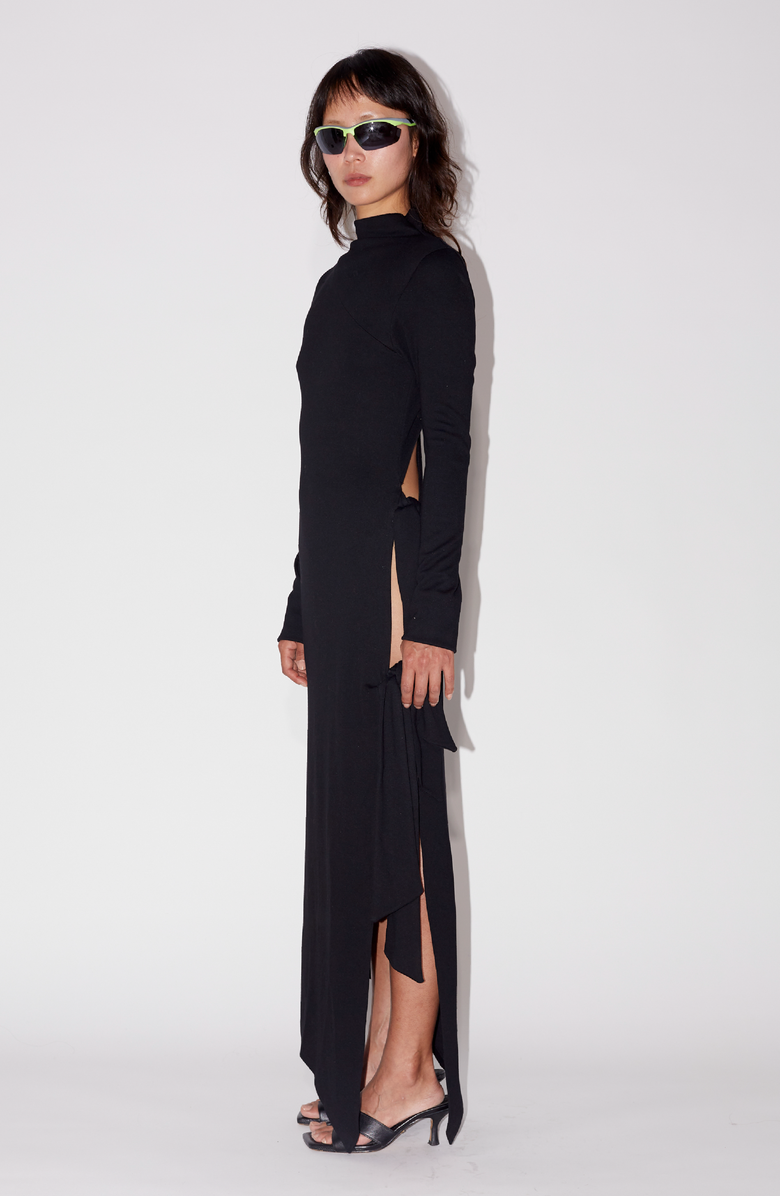 SAEMDI Open Side Jersey Dress, Alternate, color, 