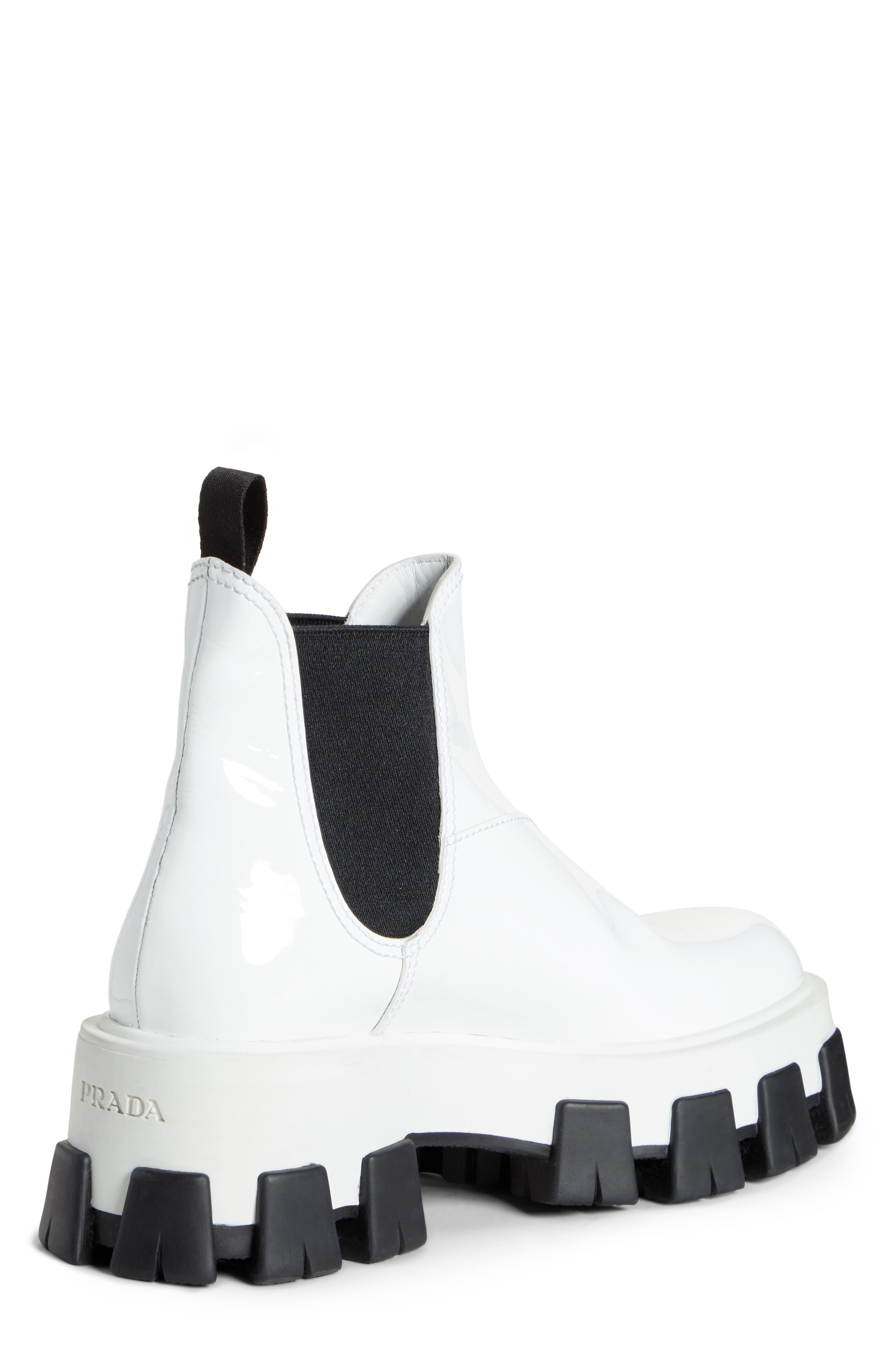 Prada Lug Chelsea Monolith Boot, Alternate, color, 