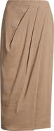 Nordstrom Linen Blend Wrap Midi Skirt