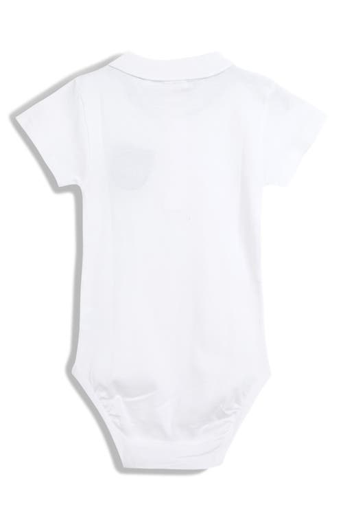 Jojo Maman Bébé Jojo Maman Bebe Assorted 2-pack Polo Collar Cotton Bodysuits In White/blue