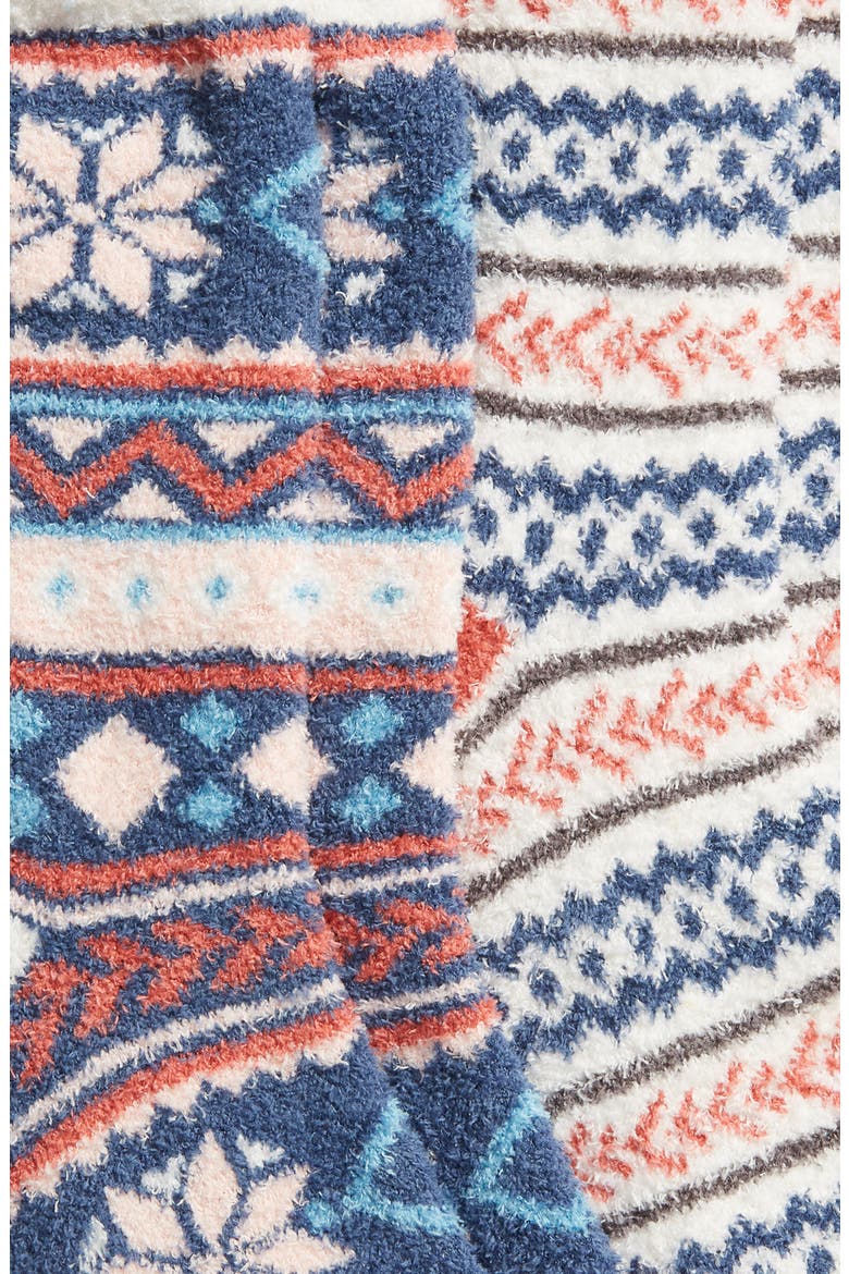 2-Pack Chamois Crew Socks, Alternate, color, BLUE VINTAGE BOLD FAIRISLE
