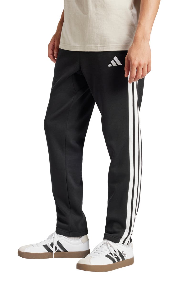 adidas Essentials 3-Stripes Fleece Sweatpants, Main, color, Black/ White
