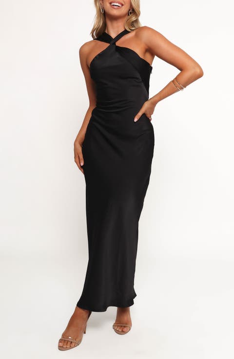 Donata Satin Evening Dress