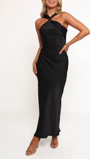 Petal & Pup Donata Satin Evening Dress