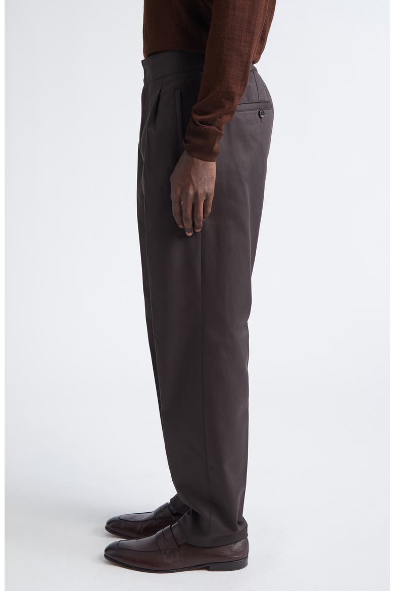 New Stretch Cotton & Wool Trousers, Alternate, color, BROWN
