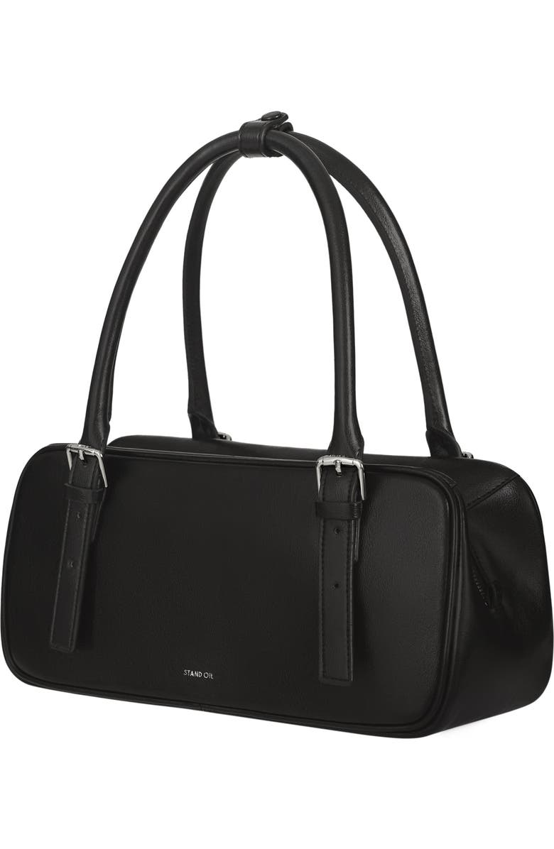 Stand Oil Faux Leather Square Bowling Bag, Alternate, color,