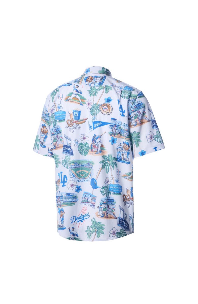 Reyn Spooner Men's Reyn Spooner  White Los Angeles Dodgers Scenic Tri-Blend Button-Down Shirt, Alternate, color, White