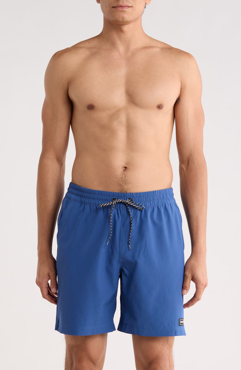 Hurley Solid Volley Swim Shorts, Main, color, Submarine