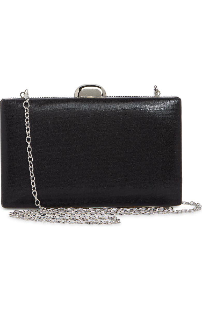 ALESSIA BIANCHI Crystal Frame Clutch, Alternate, color, Black