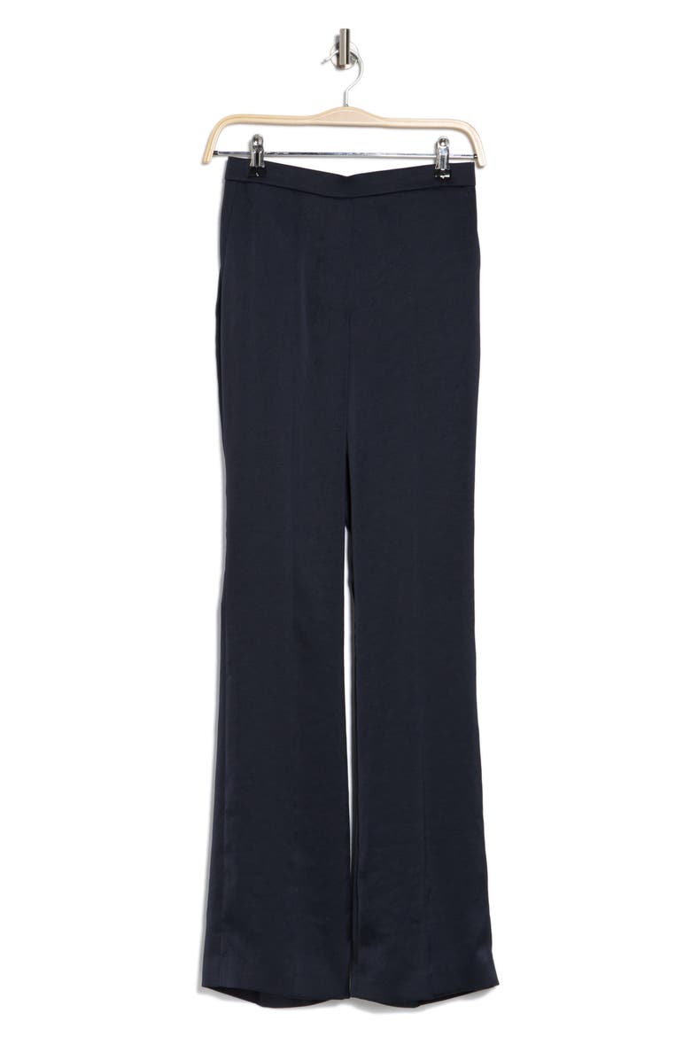 Slim Fit Crushed Satin Pants, Alternate, color, NOCTURNE NAVY
