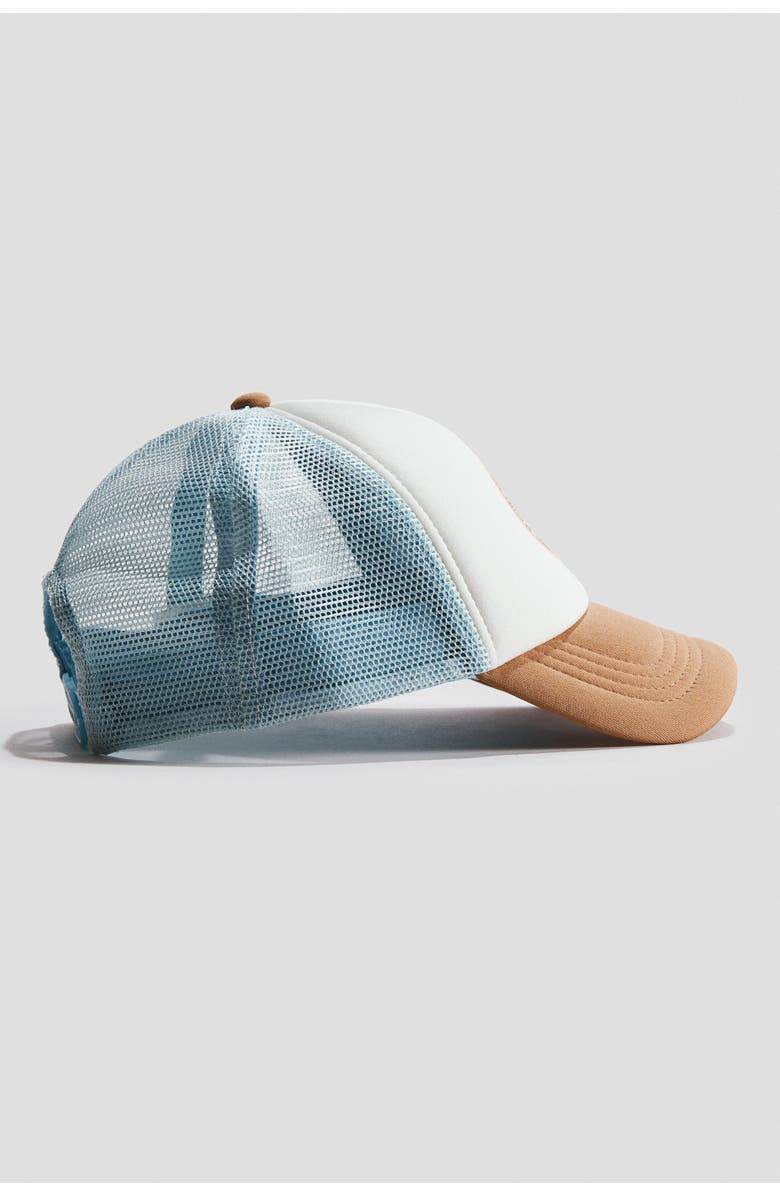 H&M Motif-detail Trucker Cap, Alternate, color, Light Turquoise/Salty Breeze