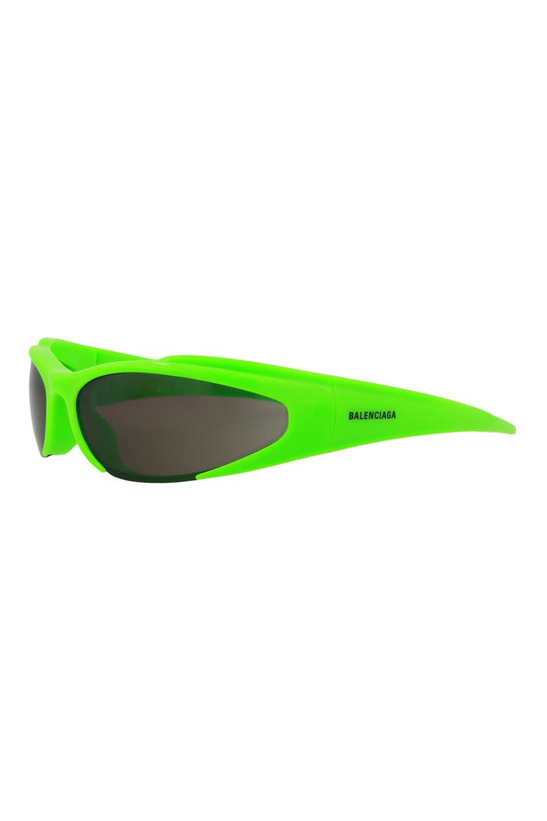 80mm Wrap Sunglasses, Alternate, color, GREEN GREEN GREY
