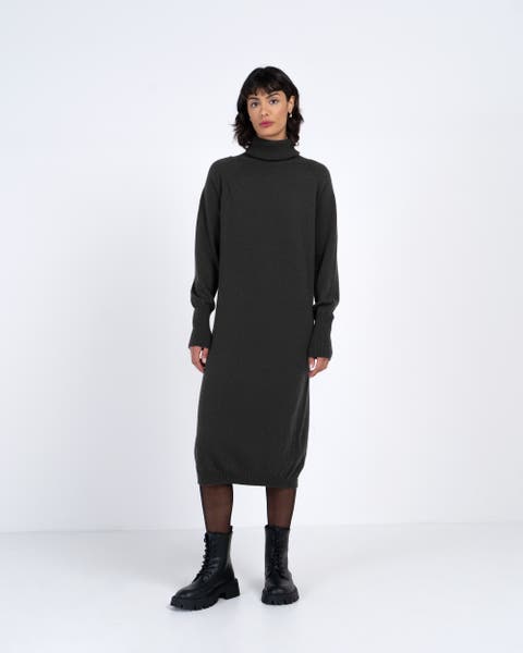 Turtle Neck Knitted Dress