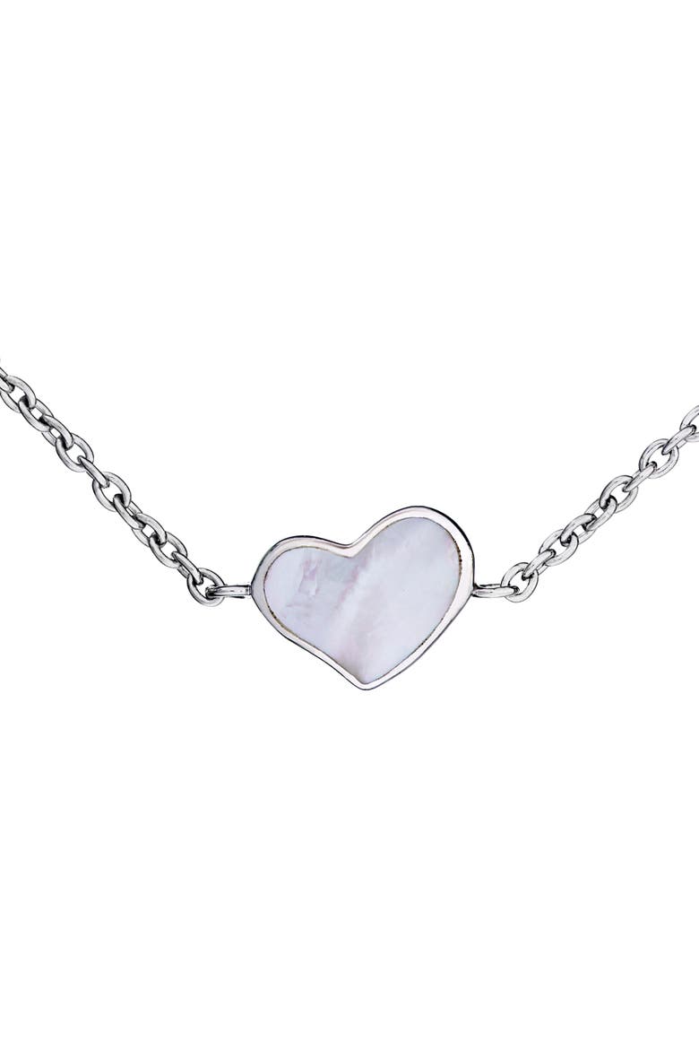 Heart Bracelet Set In Sterling Silver, Alternate, color, White