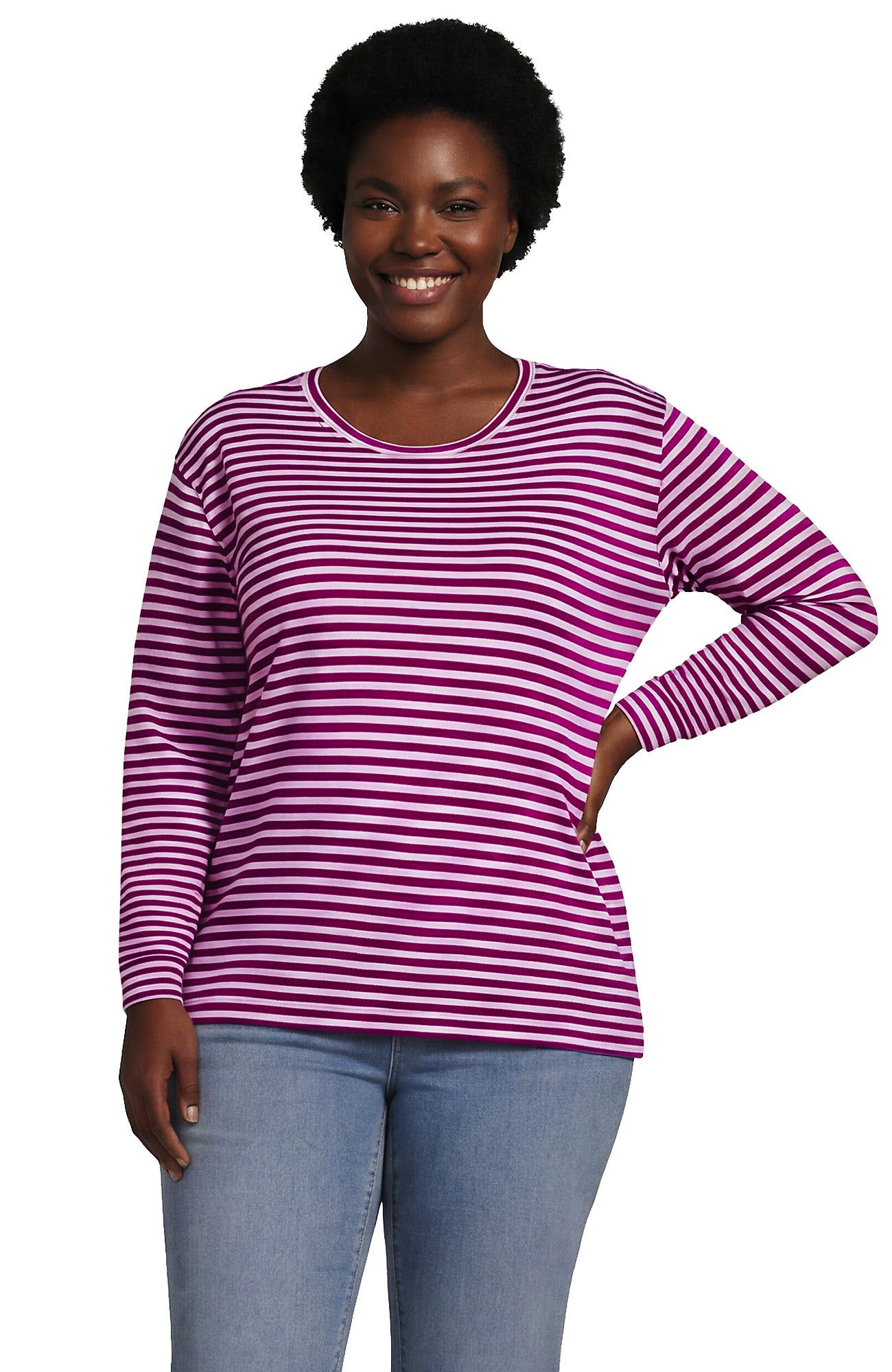 selected Light Raspberry/Orchid Stripe