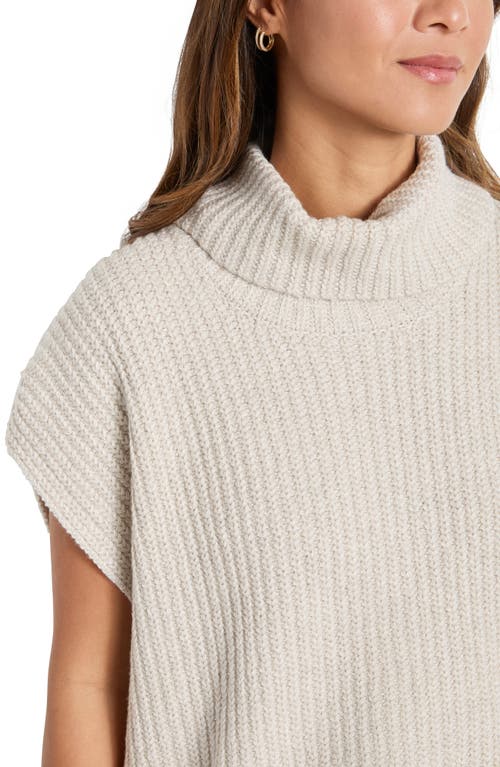 Splendid Rosalie Turtleneck Short Sleeve Sweater In Gray