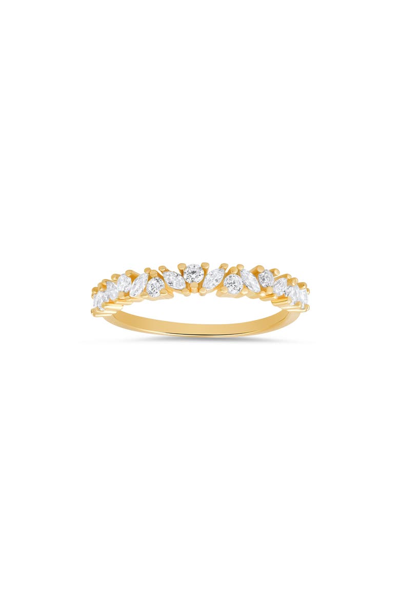Cubic Zirconia Multicut Band Ring, Main, color, GOLD