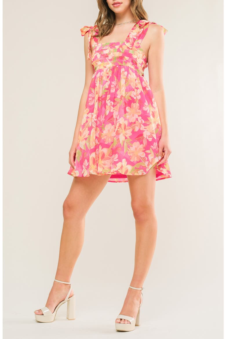 Print Minidress, Alternate, color, FUCHSIA
