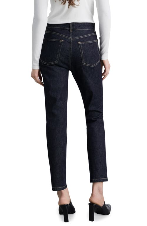 Mango Claudia Crop Slim Fit Jeans In Open Blue