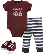 Hudson Baby Cotton Bodysuit, Pant and Shoe Set