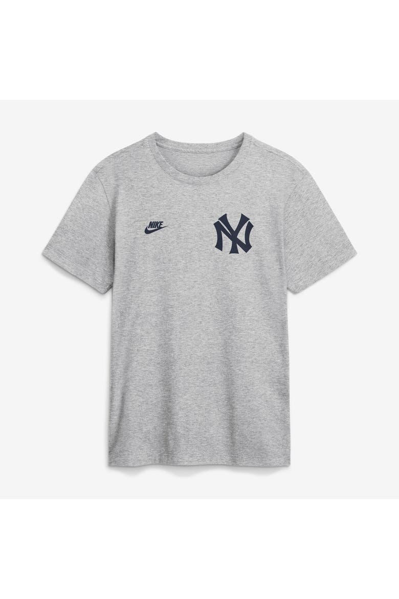 Men's Nike Heather Gray New York Yankees Cooperstown 2-Hit T-Shirt, Alternate, color, Heather Gray
