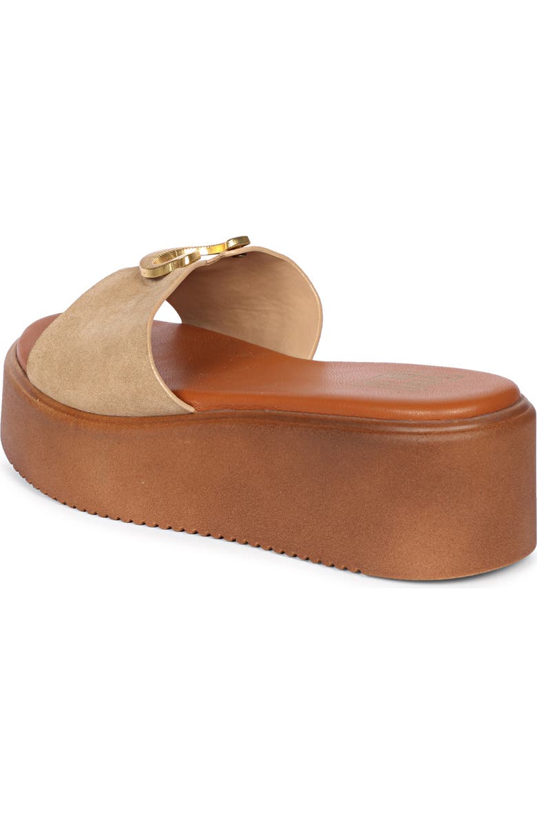 VIVI BLU Senna Platform Wedge Slide Sandal, Alternate, color, Beige