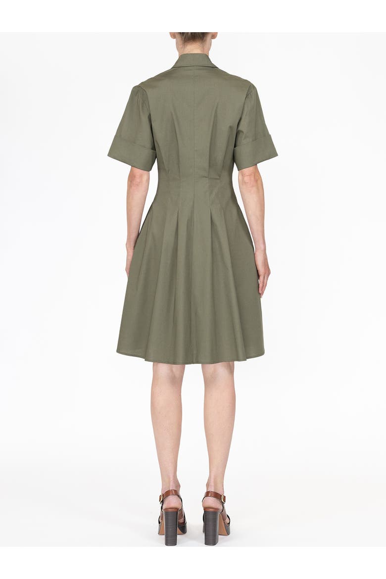 Bergamo Fit and flare shirt dress, Alternate, color, Olive