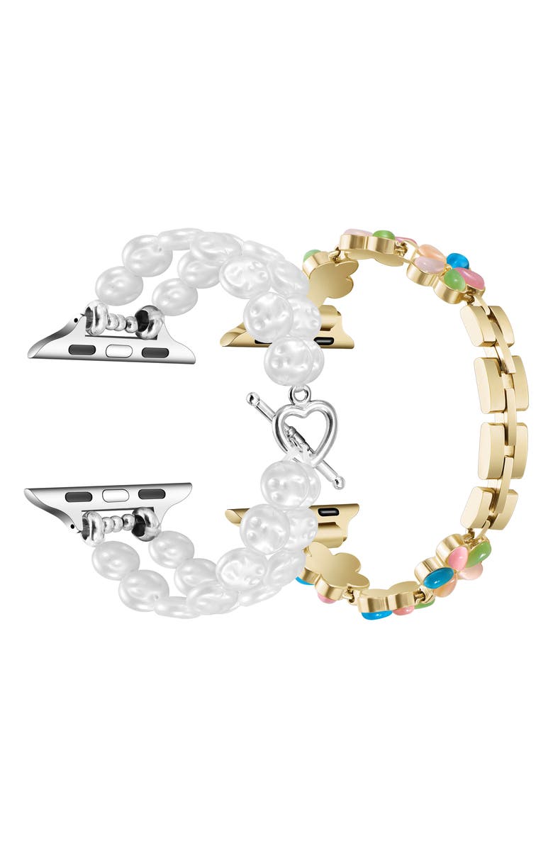 Posh Tech 2-Pack June & Eloise Assorted Apple Watch<sup>®</sup> Watchbands, Alternate, color, 