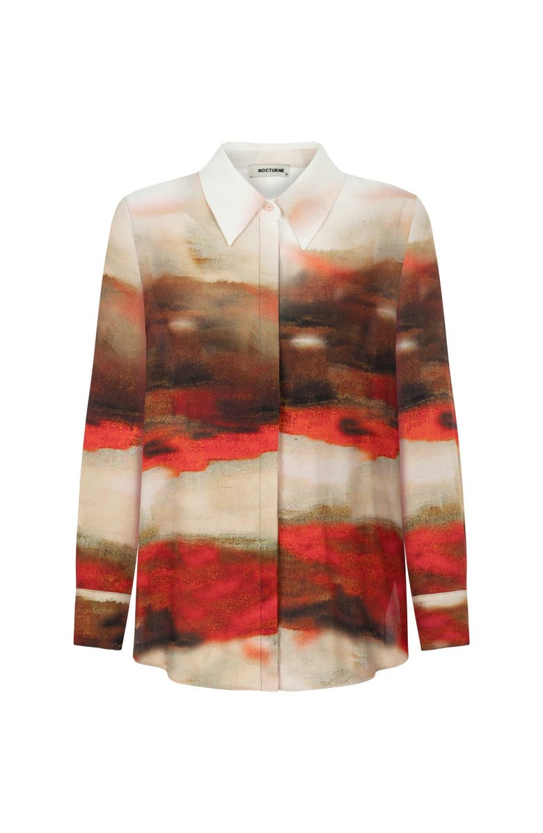 Nocturne Printed Flowy Shirt, Alternate, color,
