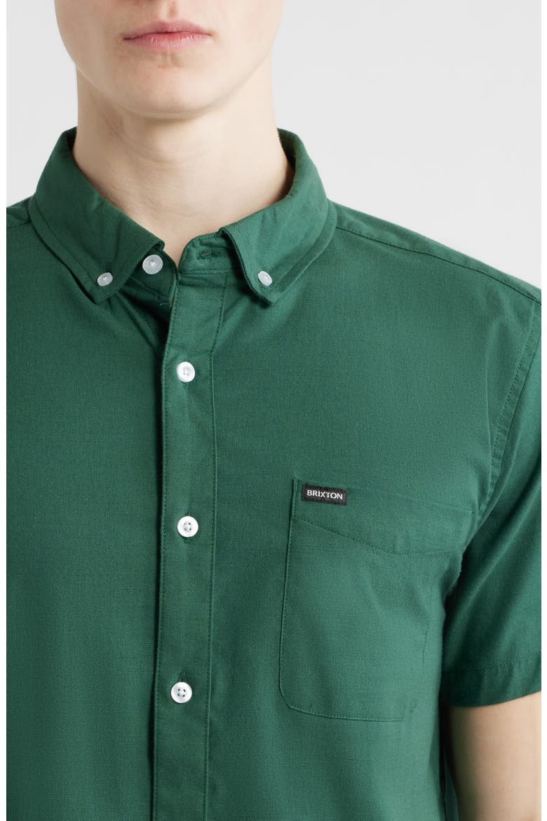 Sanford Short Sleeve Oxford Button-Down Shirt, Alternate, color, PRIMAL GREEN